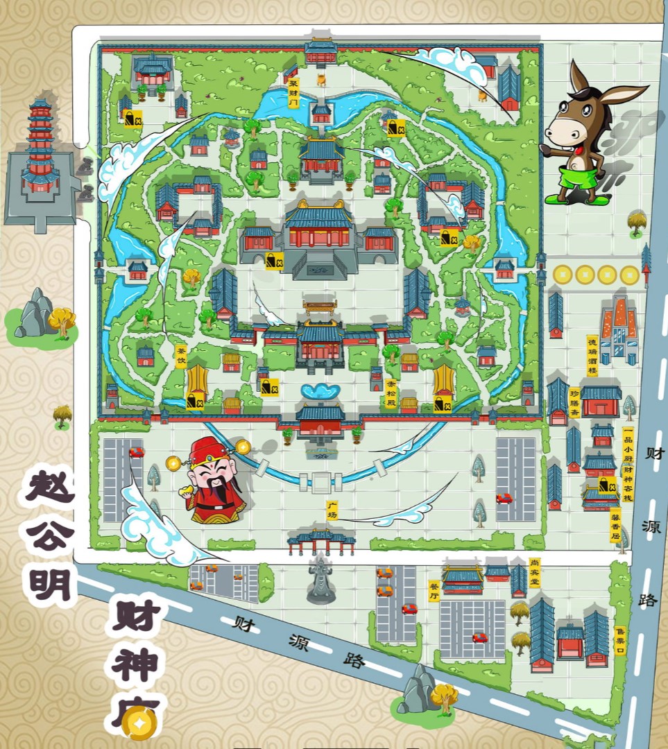 滑县寺庙类手绘地图